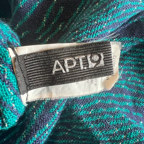 Apt 9 Teal Blue & Navy Infinity Scarf with Metallic Silver Threads Throughout - Picture 3 of 13